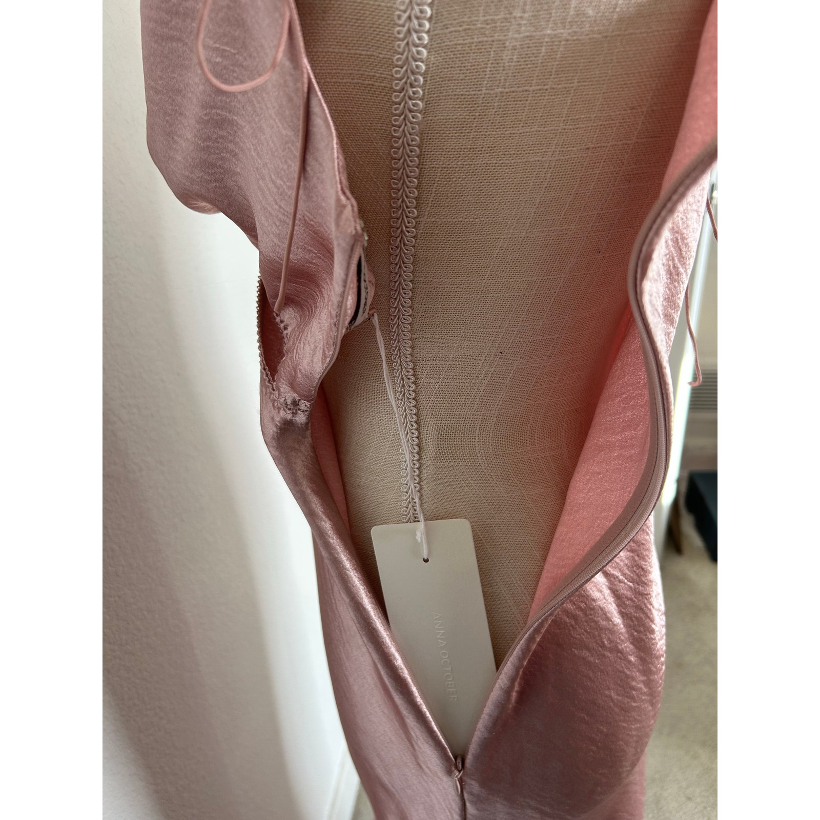 Anna October Women's Hilary Pink Maxi Liquid Dress - M — image 7 of 8